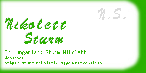 nikolett sturm business card